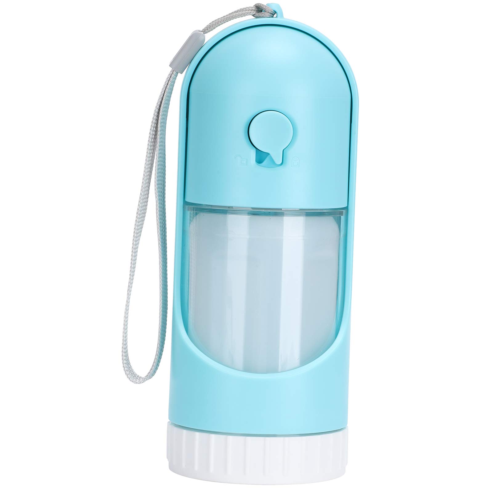 Zerodis Portable Dog Water Bottle with Food Bowl - Leak-Proof Pet Drinking Bottle for Walking, Hiking & Travel | Outdoor Water Dispenser Cup for Dogs (Blue) - Perfect for Park Visits, Camping & Daily Walks