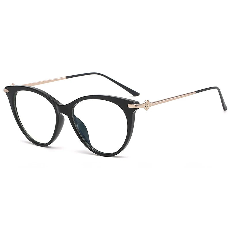 Bclear Women's Full Rim Cat Eye Acetate Alloy Eyeglasses WD810 - Stylish Reading Glasses for Work, Office & Everyday Fashion Accessory