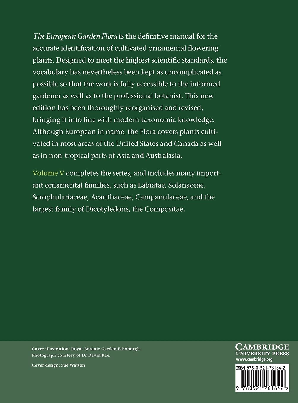 European Garden Flora Flowering Plants Identification Guide - Volume 5: Manual for Cultivated Plants in Europe (Outdoor & Greenhouse) | Perfect for Botanists, Gardeners & Horticulture Students
