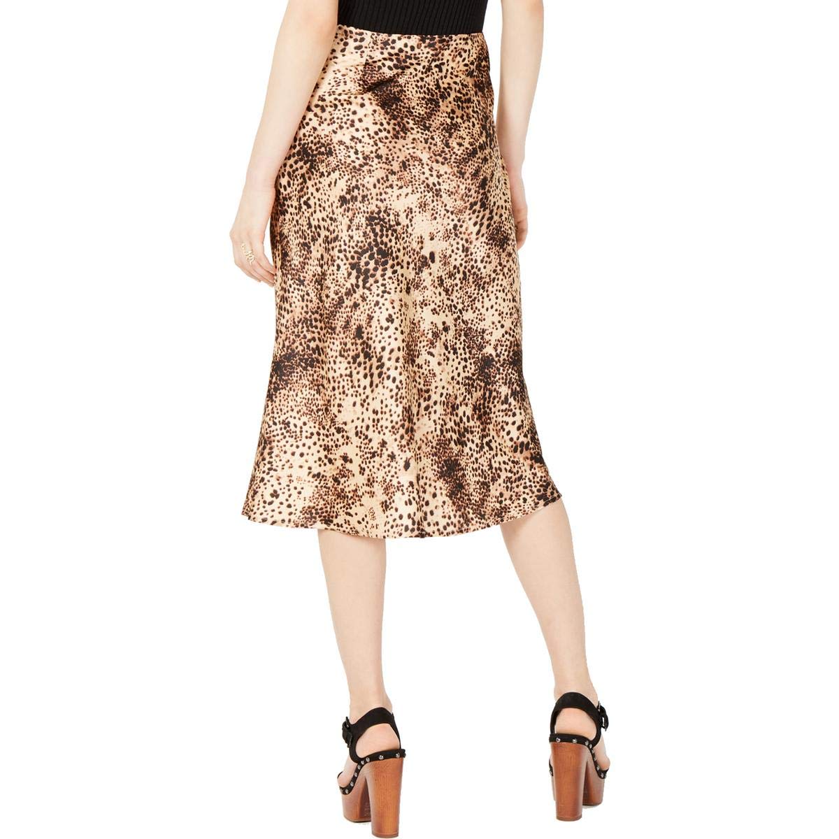Stylish Cotton Candy Leopard Print Midi Skirt for Women - Trendy Animal Print A-Line Skirt for Casual Outings, Date Nights & Summer Fashion
