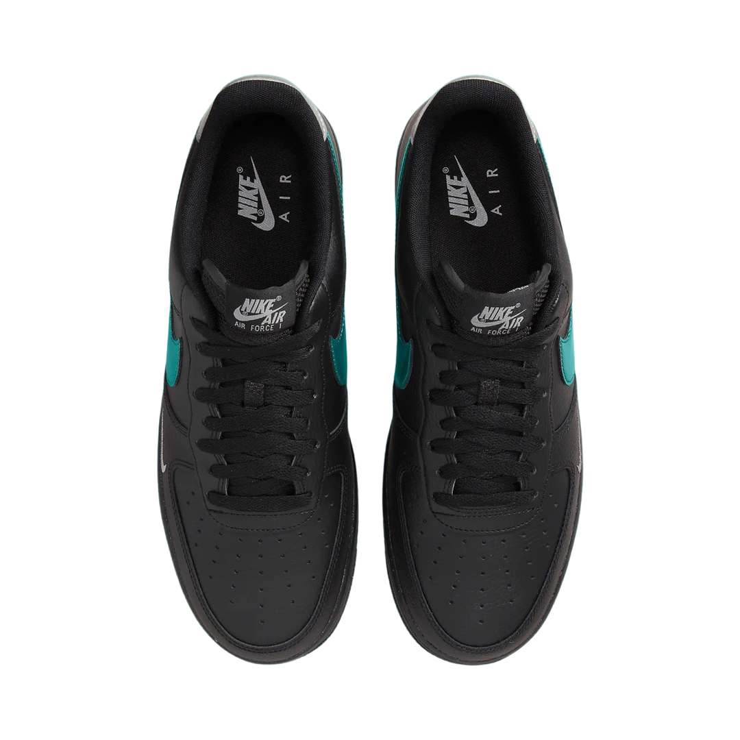 Nike Air Force 1 Low Sneakers - Black & Blue Lightning Colorway - Men's Casual Shoes for Streetwear & Everyday Wear
