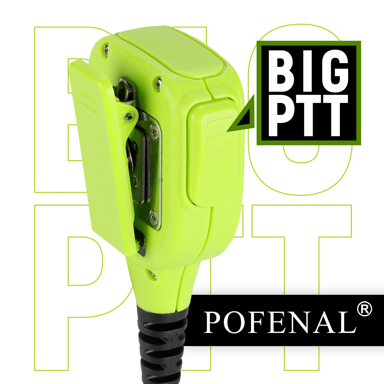 Waterproof Motorola XPR3500e/XPR3300e Speaker Mic - Noise Canceling Shoulder Microphone with 3.5mm Jack | DMR Two Way Radio Accessories (Green) | Perfect for Construction, Security & Outdoor Communication