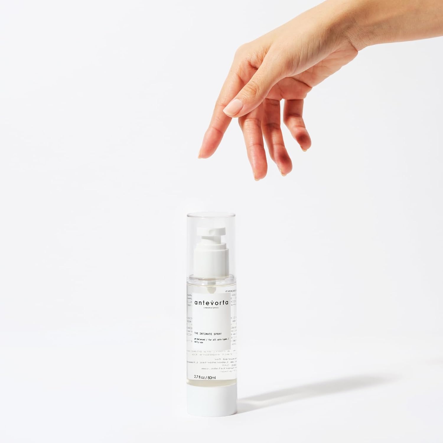 Antevorta Intimate Spray for Dryness & Odor Relief - Organic Alpine Skullcap & Edelweiss Moisturizer (2.7oz) - Hydrates, Soothes Itching & Neutralizes Odor - Perfect for Daily Feminine Care & Post-Workout Freshness