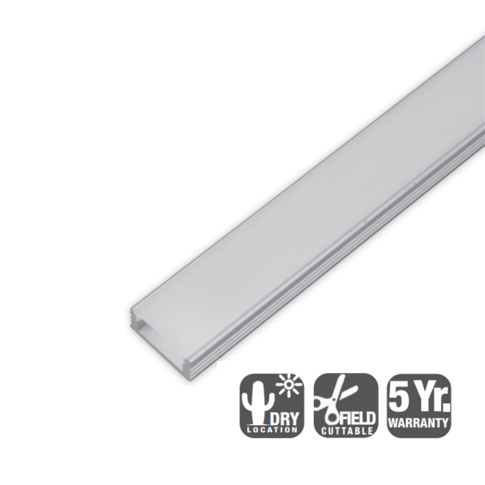 4ft Wide Aluminum Mounting Channel - Heavy Duty U-Shaped Track for LED Strip Lights, Signage & Solar Panels - Perfect for Home, Office & Outdoor Installations