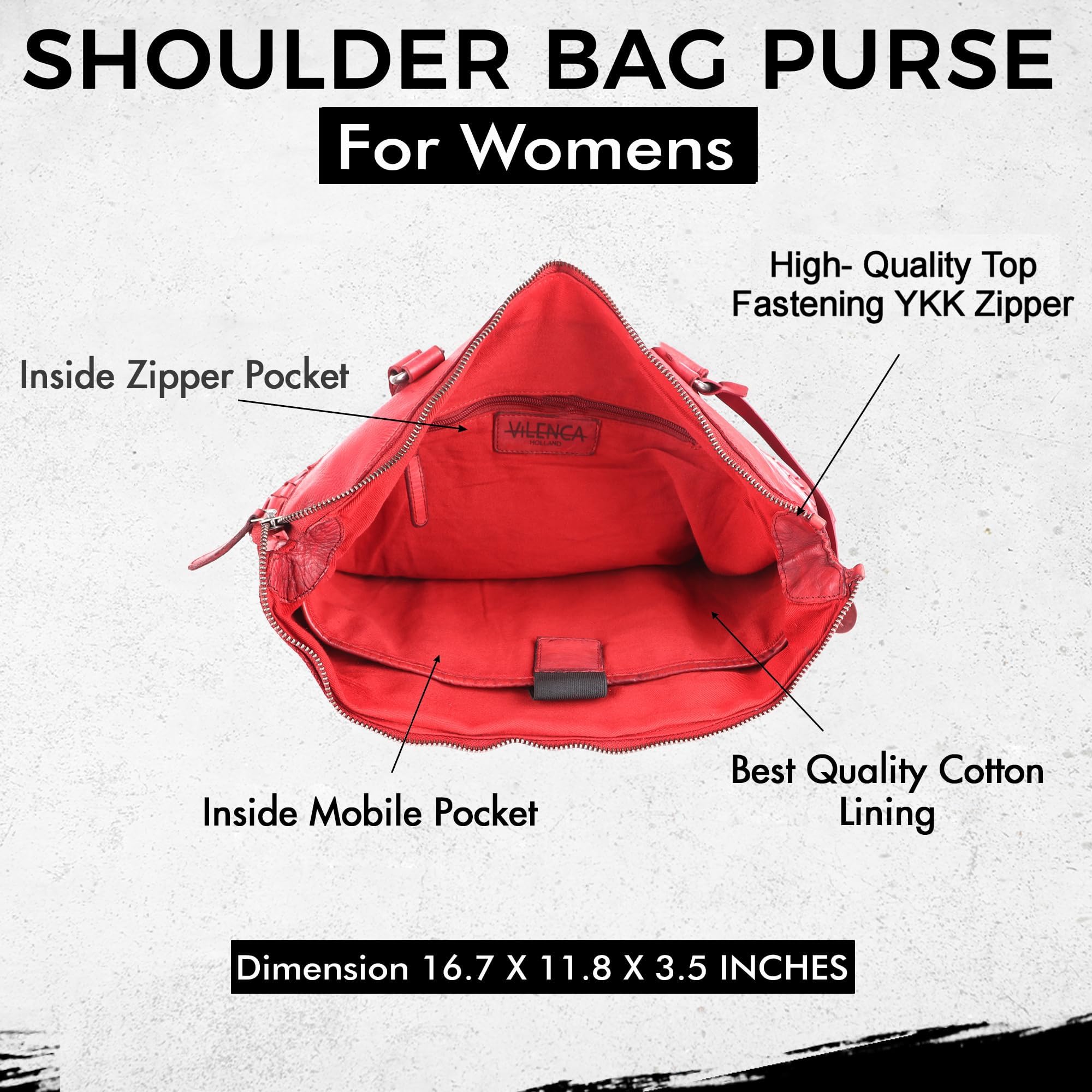 Premium Genuine Leather Women's Tote Bag - Stylish Satchel Purse with Top Handle & Adjustable Shoulder Strap - Perfect for Work, Travel & Everyday Use