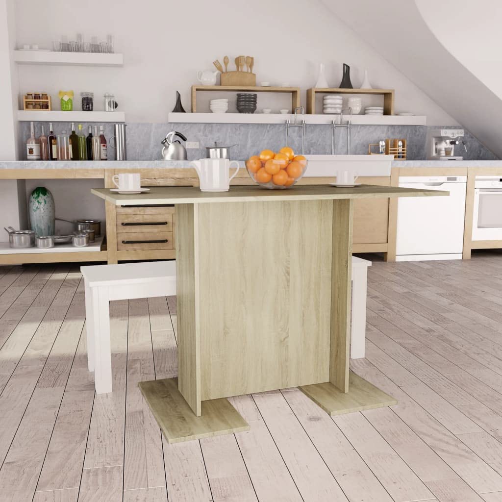 43.3x23.6x29.5 Inch Sonoma Oak Cocktail Bistro Table - Bar Height Coffee Table for Living Room, Patio & Breakfast Nook - Indoor/Outdoor Decorative Side Table (Chipboard Construction) | Perfect for Small Spaces, Entertaining Guests & Outdoor Dining