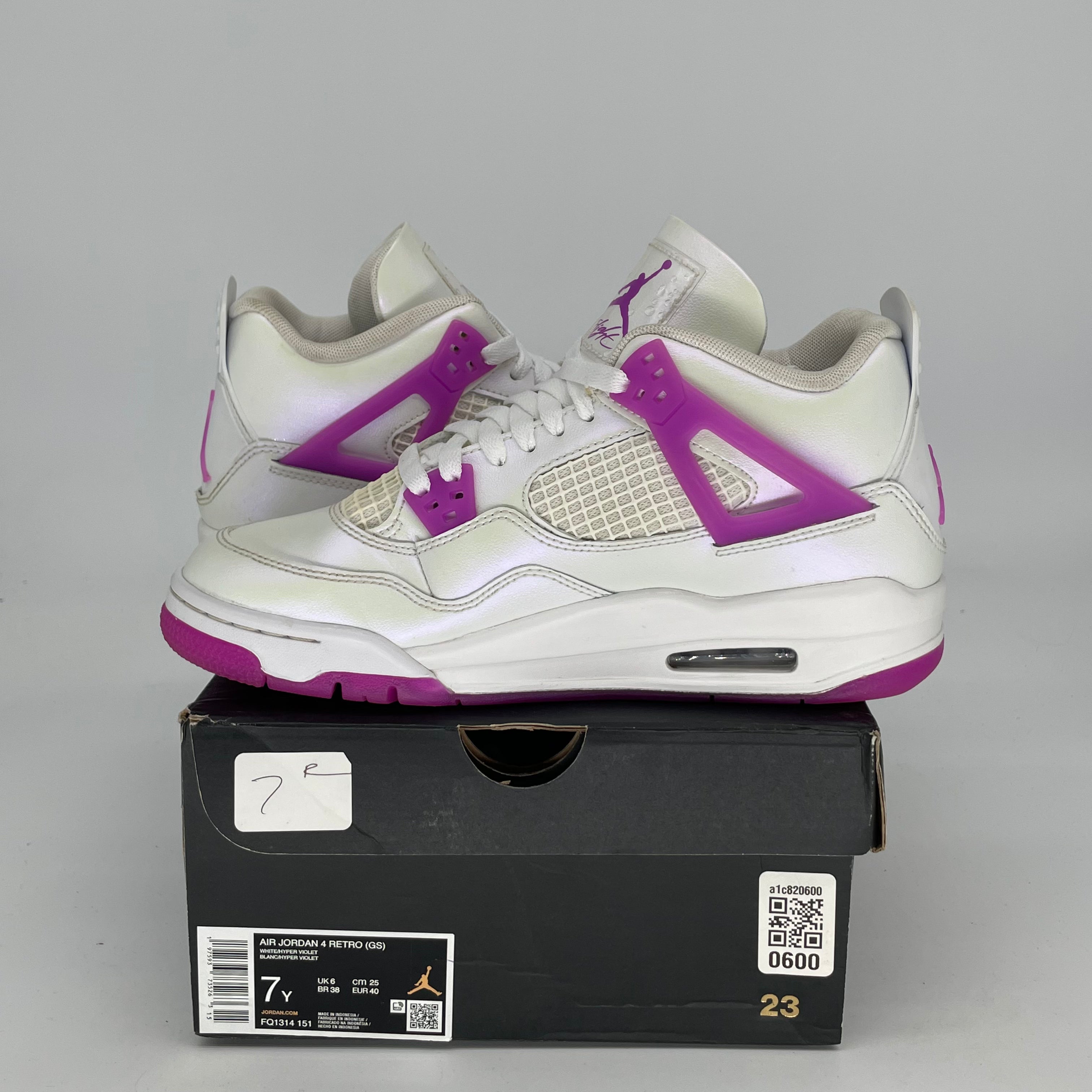 AIR JORDAN 4 HYPER VIOLET Women's Basketball Shoes Size 7/8.5W (Style Code FQ1314-151) - Perfect for Streetwear Fashion & Court Performance