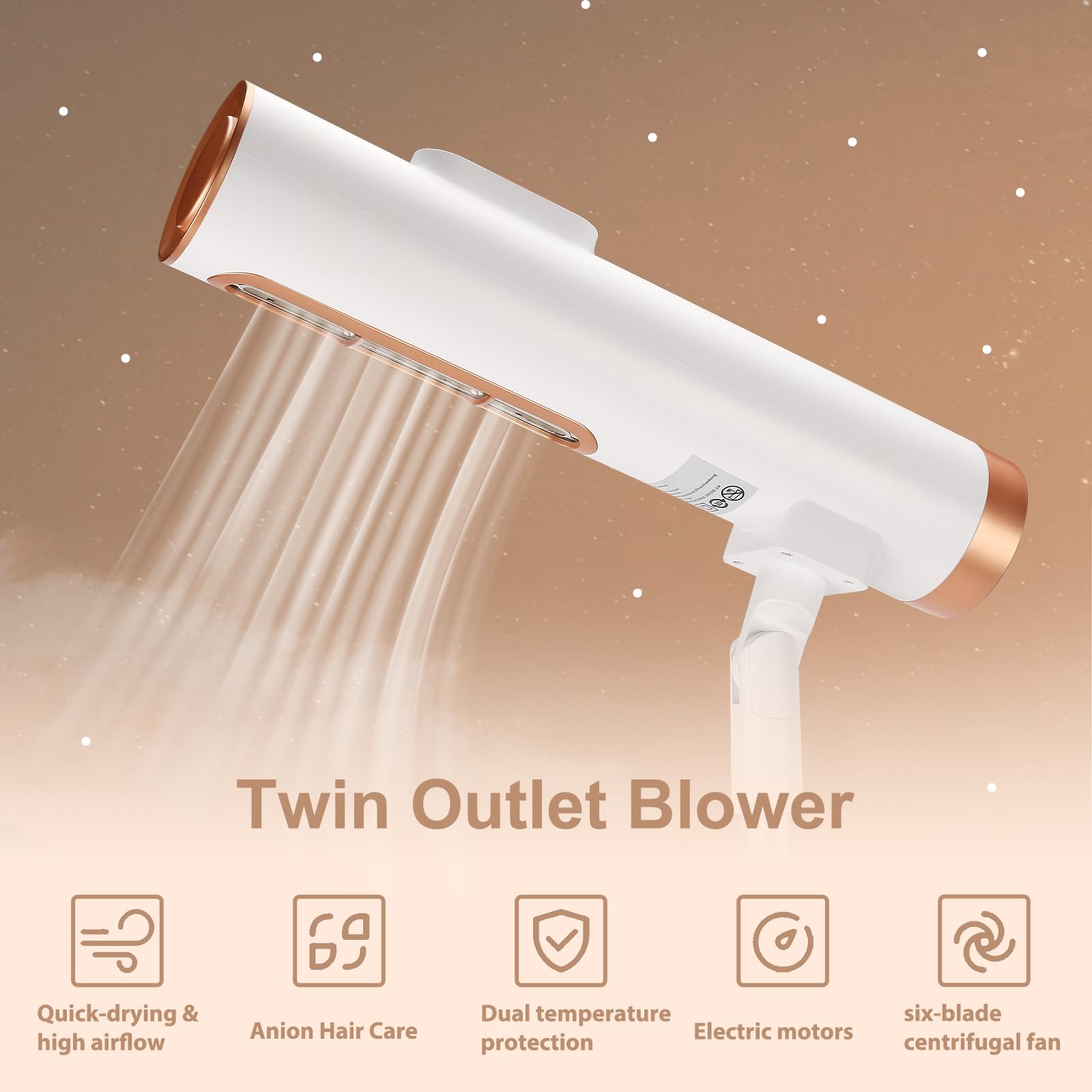 CoralBoxer Hands-Free Hair Dryer Stand with Remote Control - Adjustable Height & Angle, 5 Working Modes for Home Use - Perfect Gift for Women, Elderly, Children, Disabled & Pets - Ideal for Salon, Bathroom & Bedroom Styling