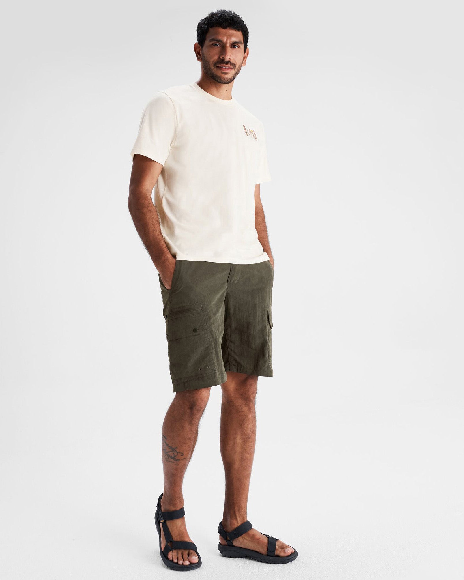 Men's EVRY Day Cargo Shorts - Comfortable Casual Outdoor Shorts with Multiple Pockets | Perfect for Hiking, Camping & Summer Activities (Dark Moss)