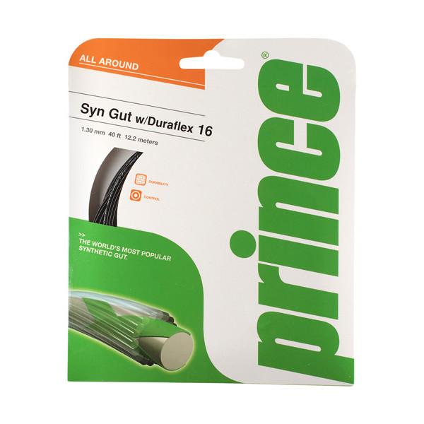 Prince SYN GUT DuraFlex Tennis String - Premium Synthetic Gut for Enhanced Playability & Durability | Perfect for Recreational & Competitive Players on All Court Surfaces