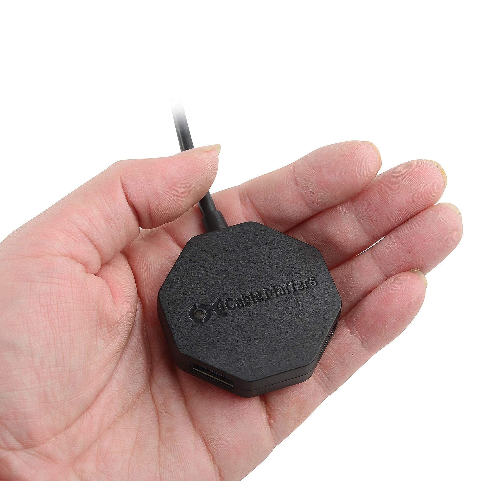 Cable Matters USB 3.0 to DisplayPort Adapter 4K - Ultra Mini USB Hub with 4 Ports for Windows PC, Laptop, Monitor - Perfect for Home Office, Gaming & Multi-Screen Setup | Ideal for Video Editing, Remote Work & Dual Monitor Productivity