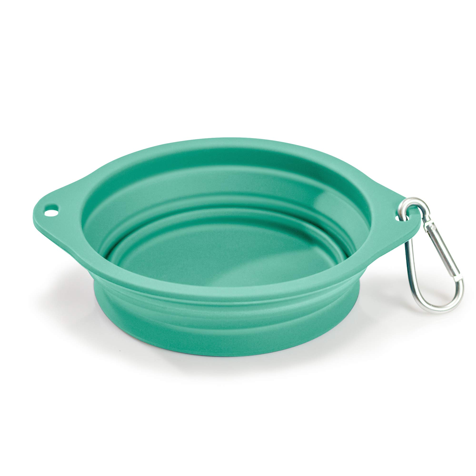 Premium Collapsible Dog Bowl - 800ml Large Travel Bowl for Dogs, Platinum-Cured Food Grade Silicone, No Plastic Rim, Safe & Durable (Tiffany Blue) - Perfect for Hiking, Camping, Travel & Outdoor Adventures with Your Pet