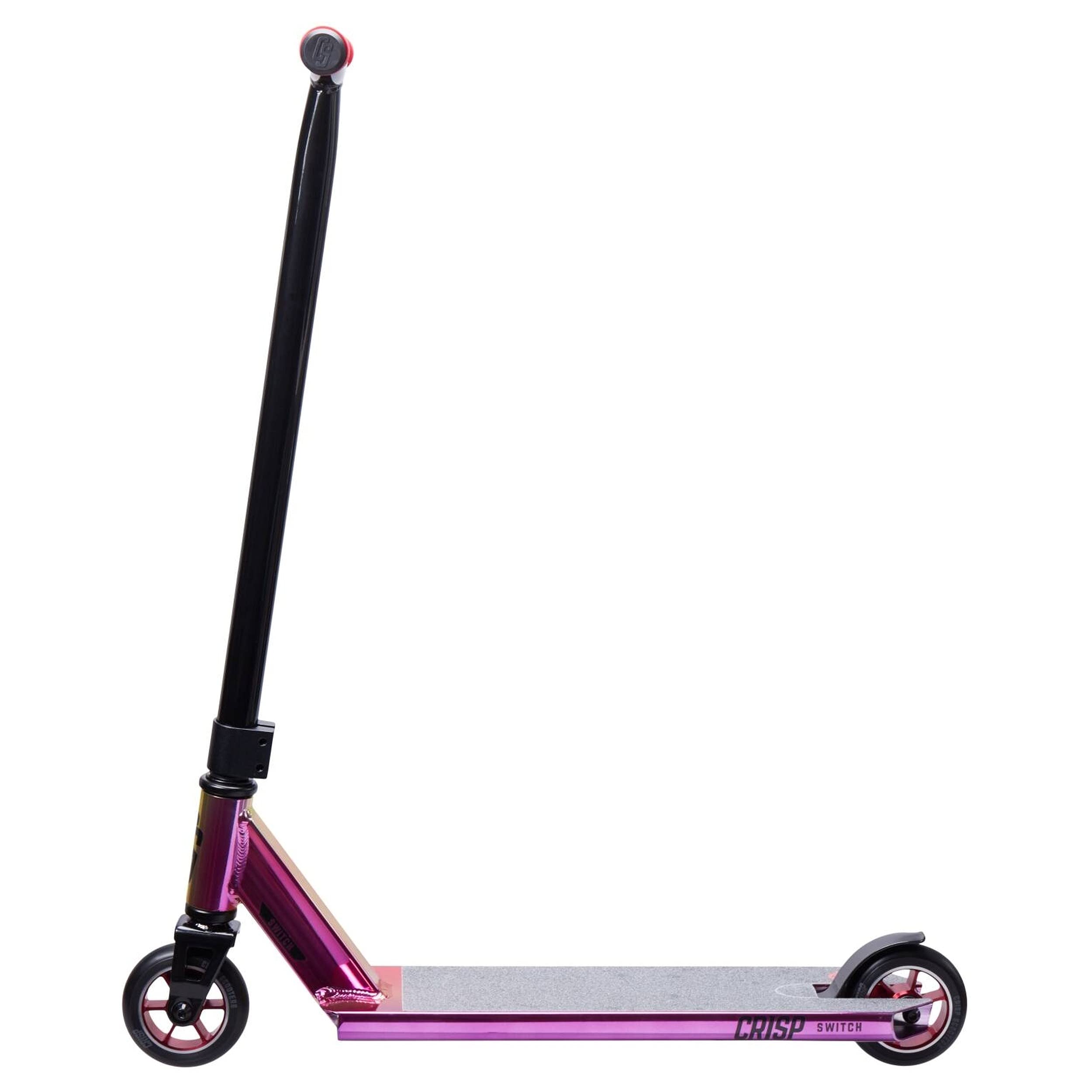 Crisp Switch Neo Chrome Pro Scooter - High Performance Kick Scooter for Adults & Teens - Chrome Red Finish - Perfect for Commuting, Tricks & Urban Riding