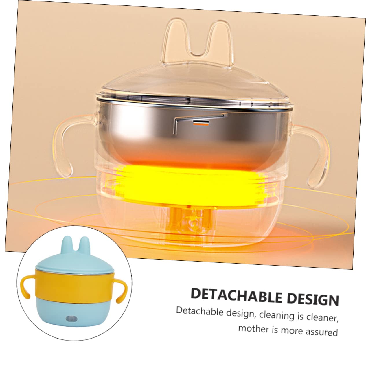 Kichvoe 2-Pack Insulated Baby Food Bowls with Detachable Suction Base - BPA-Free Toddler Feeding Bowls for Infants & Kids - Perfect for High Chairs, Travel & Mess-Free Mealtime