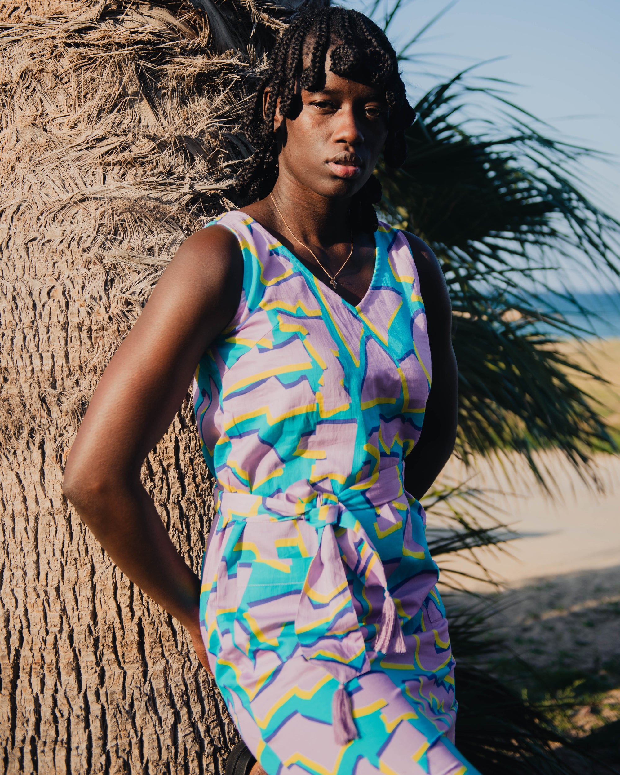 Miss Pompom 3D Printed Surfside Summer Dress - Floral Beach Cover Up for Women, Perfect for Vacation, Pool Party & Tropical Getaways