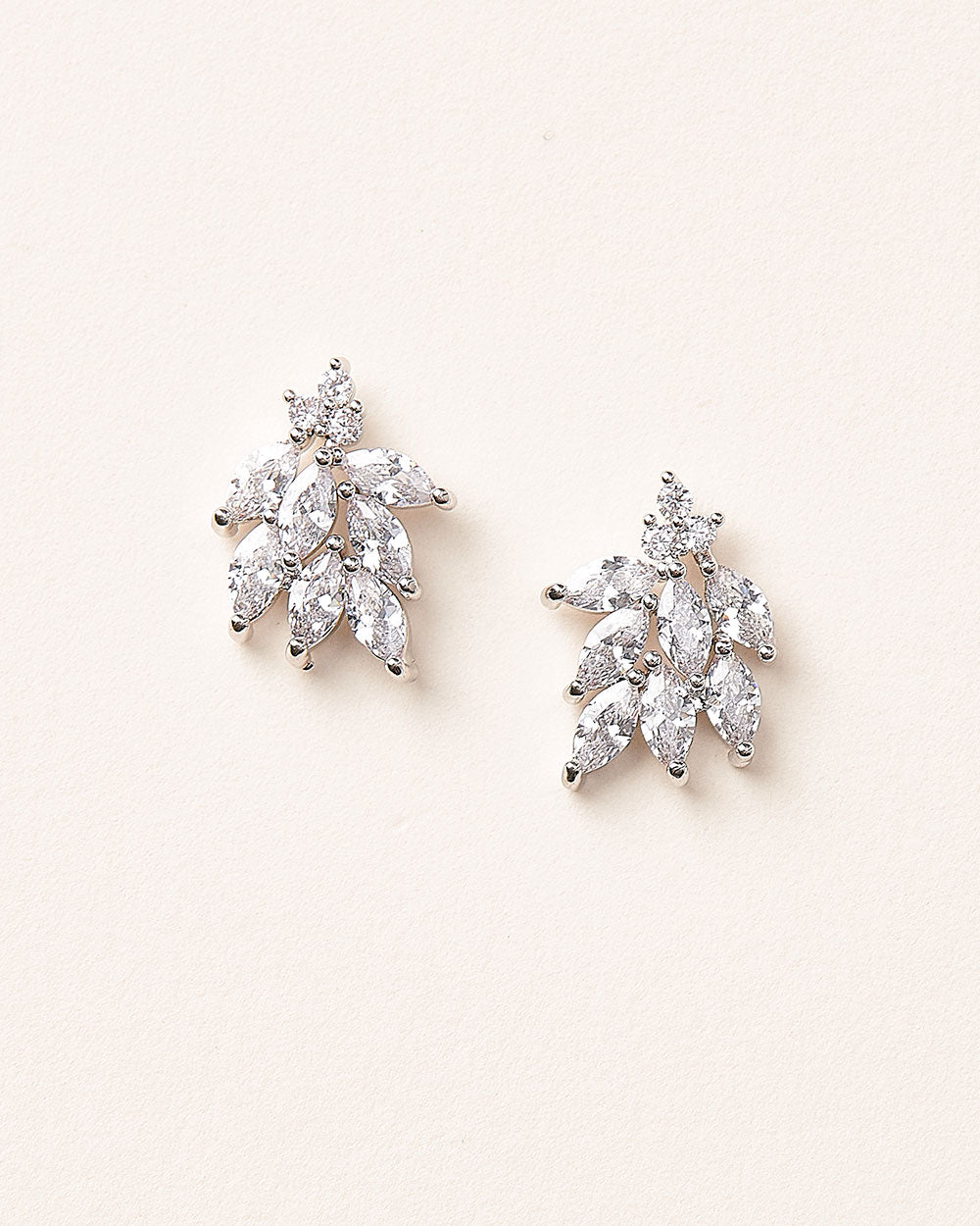 Mia Floral CZ Stud Earrings for Women - Sparkling Cubic Zirconia Flower Studs - Perfect for Weddings, Parties & Everyday Wear