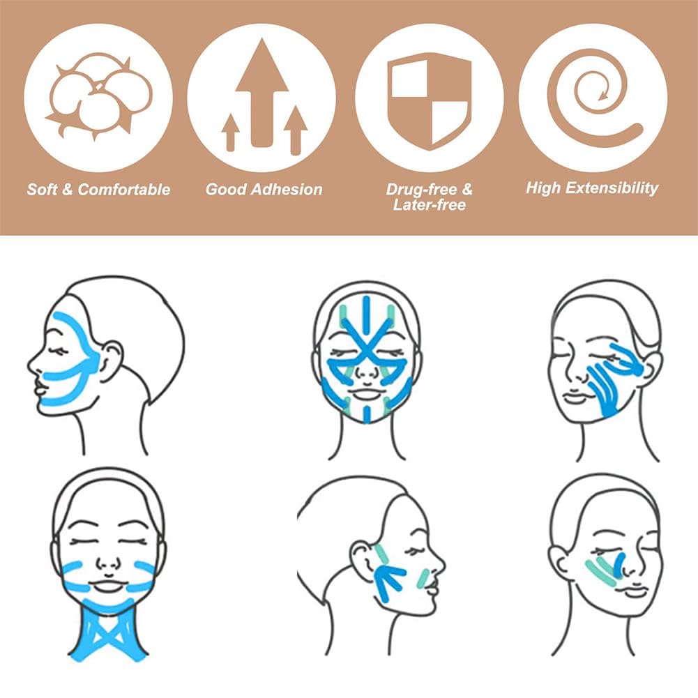 Shyam Enterprise Meenira Anti-Wrinkle Face Lifting Tape - Tightening Bands for Women's Face, Eyes & Neck - 1PC - Instant Wrinkle Reduction & Skin Firming - Perfect for Daily Skincare & Special Occasions