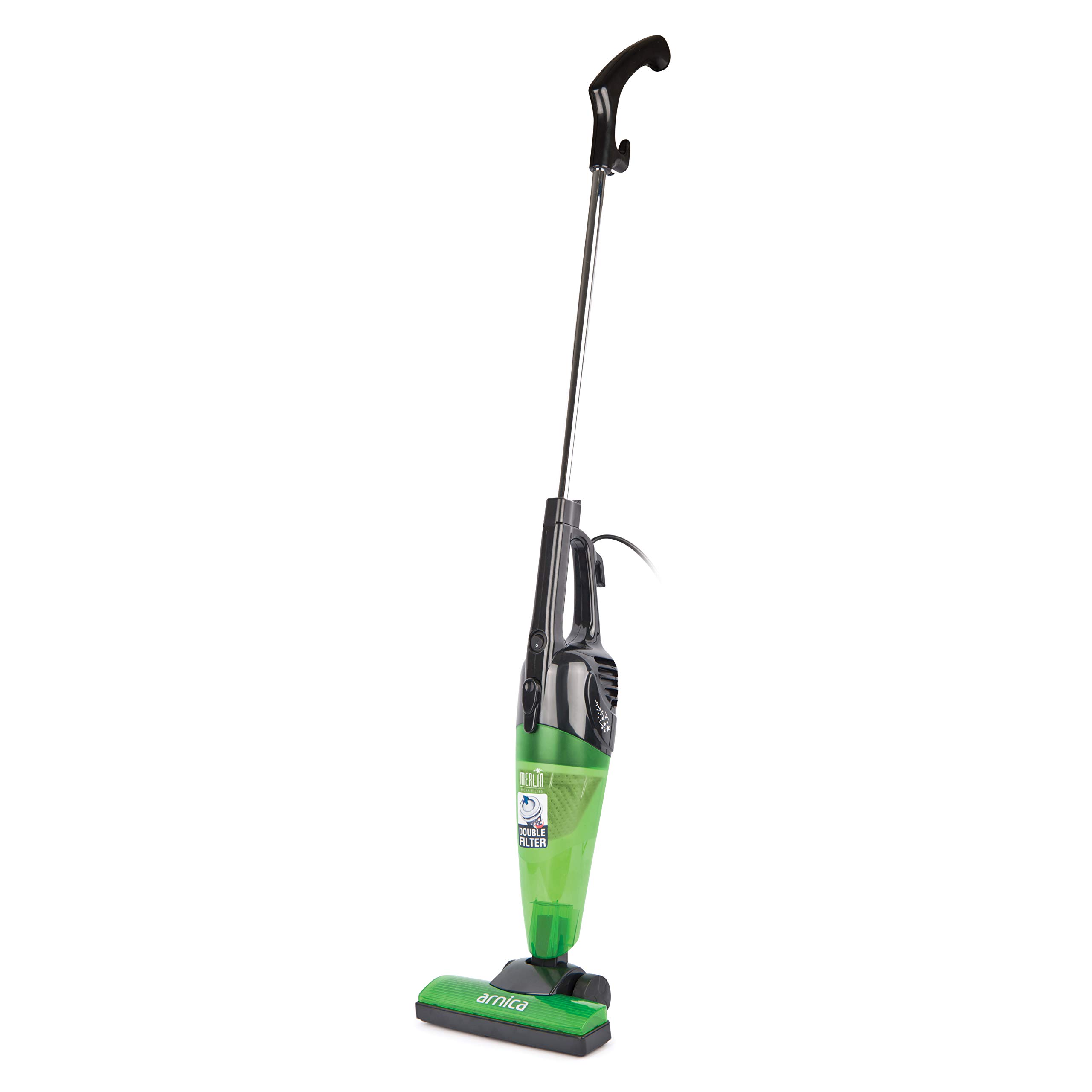 Berghoff Merlin All-in-One Corded Vacuum Cleaner with Attachments - Powerful Green Upright Vacuum for Hardwood Floors, Carpets & Pet Hair Cleaning
