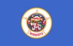Minnesota State Flag 5x8 Feet - Heavy Duty Nylon Outdoor Flag with Brass Grommets - Perfect for Backyards, Parades & Government Buildings