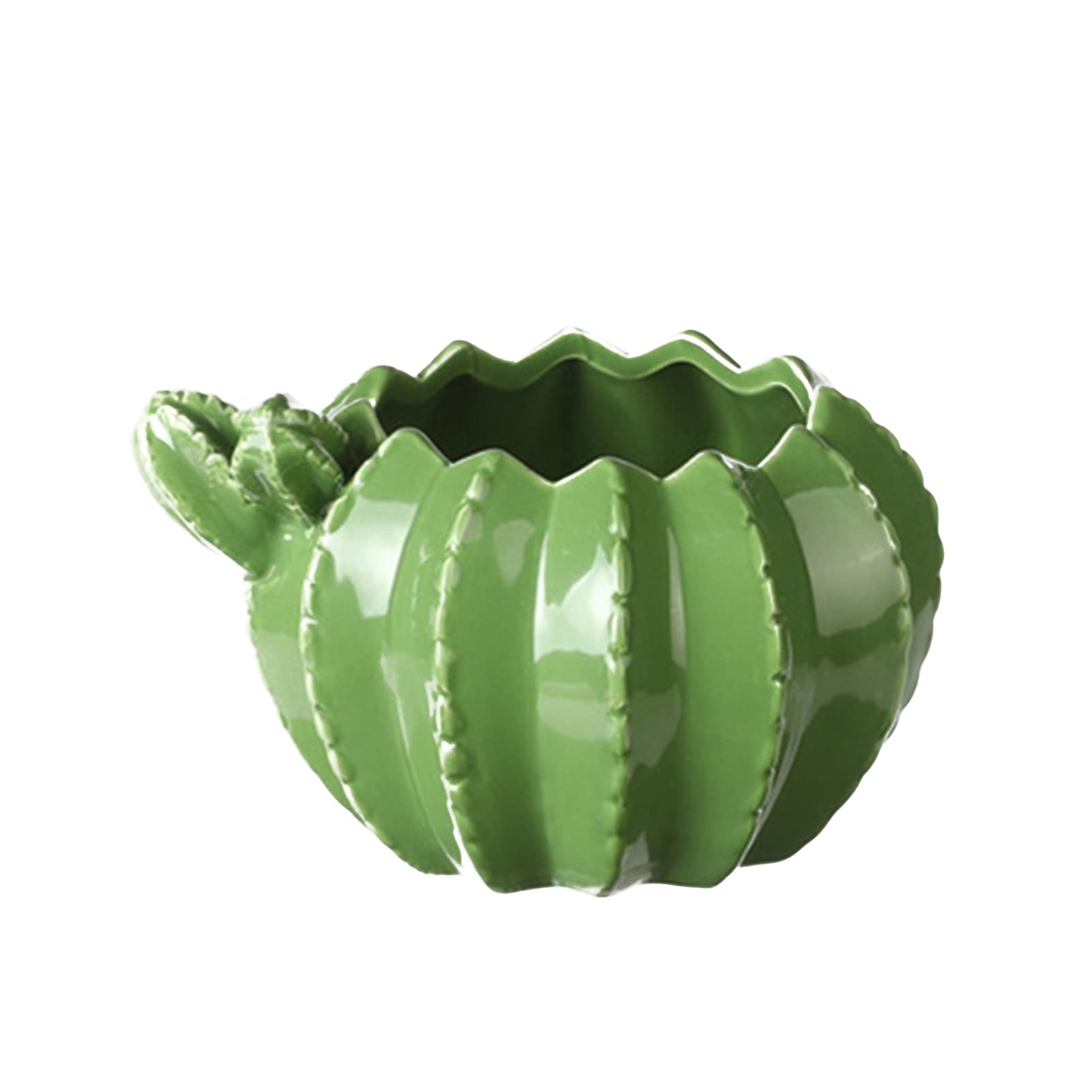 VALINK Ceramic Succulent Planter Pot with Drainage Hole - Cactus Shaped Flower Pot for Succulents & Cacti - Durable & Portable for Home, Office, Desk Decor - Perfect for Indoor Plants, Gifts & Small Space Gardening