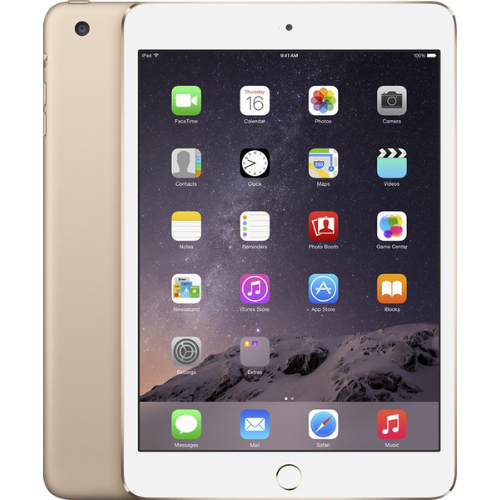 Apple iPad Mini 3 64GB WiFi - Gold (Latest iOS 12) | Compact Tablet for Work, Travel & Entertainment
