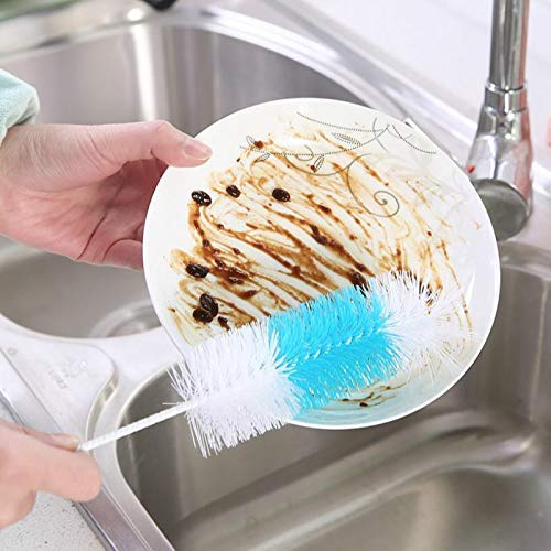 Long Handle Bottle Cleaning Brush Set - Nylon Bristles for Glass, Plastic & Stainless Steel Water Bottles - Perfect for Baby Bottles, Sports Bottles & Hard-to-Reach Containers - Dishwasher Safe Cleaning Tool for Home & Kitchen