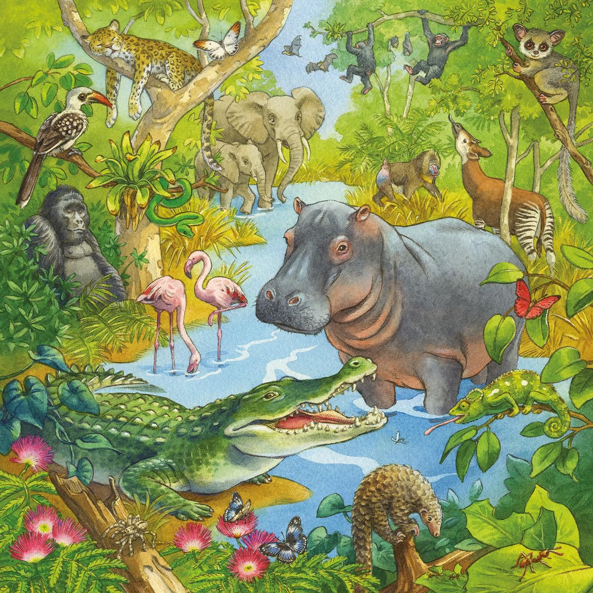 Ravensburger Jungle Fun Puzzle Set - 3x49 Piece Jigsaw Puzzles for Kids Ages 4-8 | Educational Screen-Free Activity to Improve Concentration & Focus | Perfect Birthday Gift for Boys & Girls | Great for Family Game Night & Preschool Learning