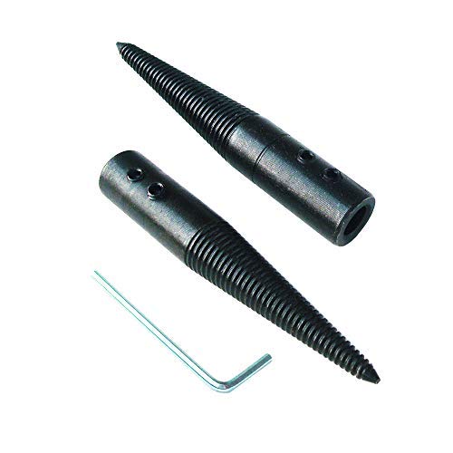 2 Pcs Tapered Spindle Adapter with Threaded Polishing Shaft & Fastening Screws - 1/2