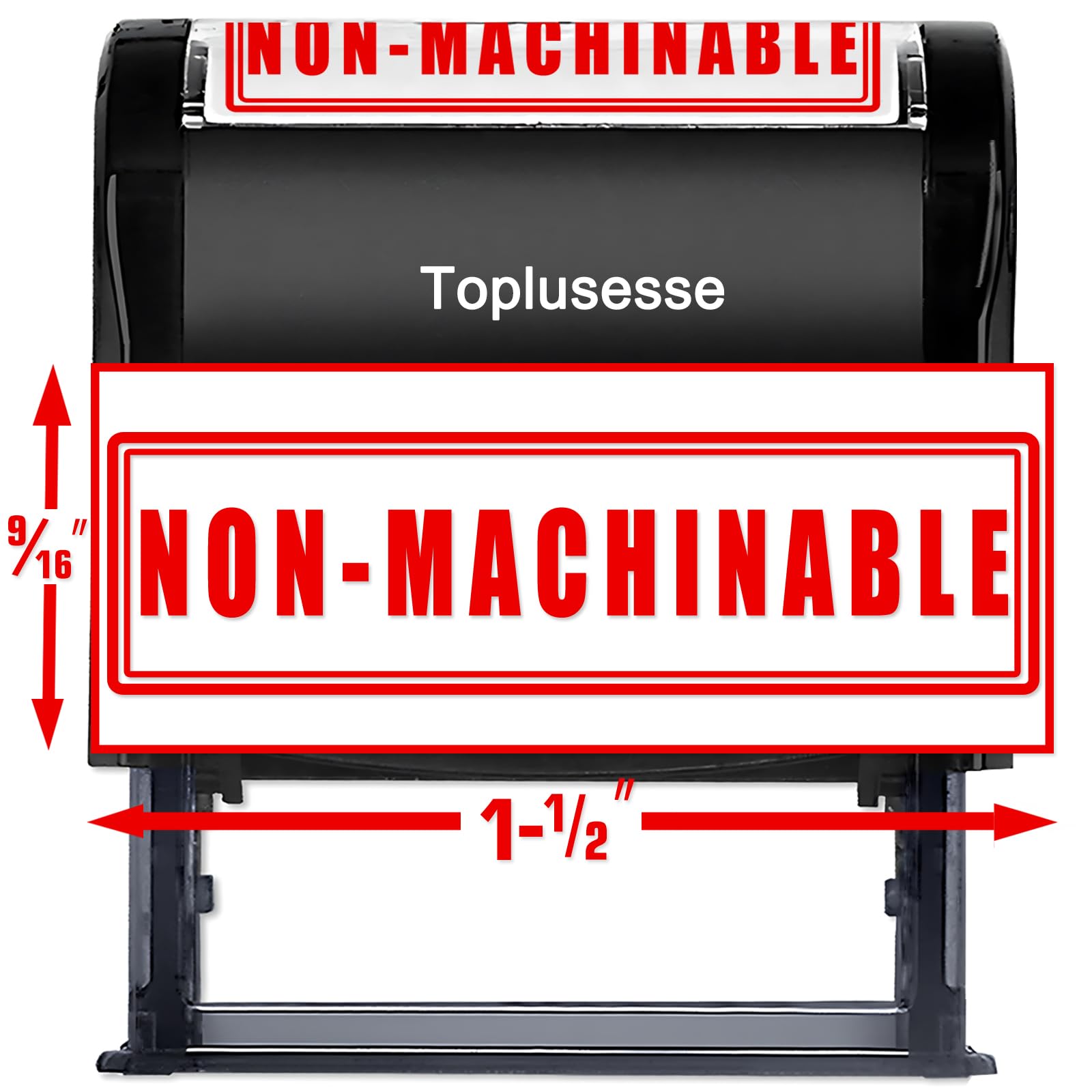 Non-Machinable Self-Inking Rubber Stamp for USPS Mail - Red Ink One-Line Office Message Stamp | Perfect for Mailing Labels, Envelopes & Postal Services
