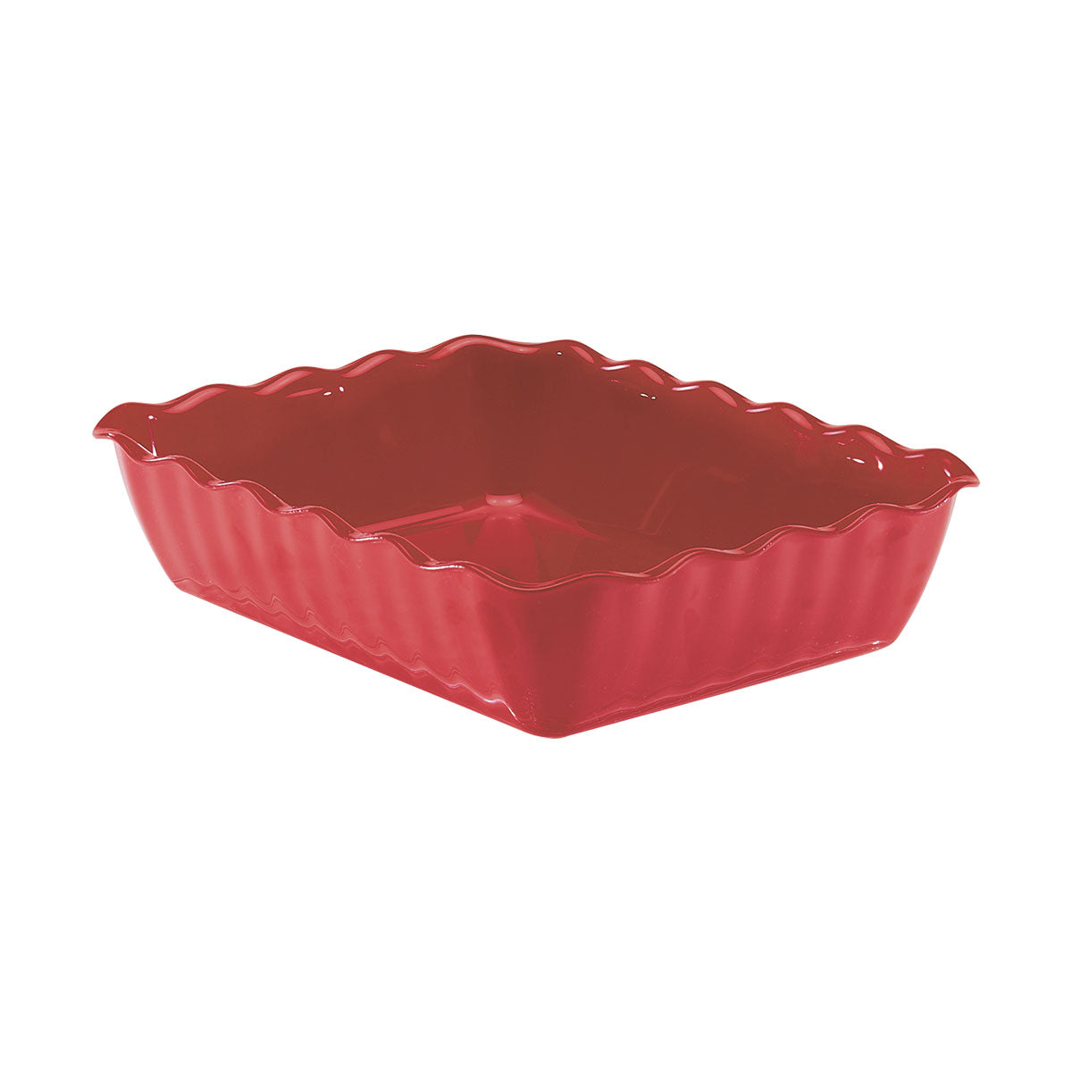 Cambro DC10404 Scalloped Pattern Deli Crock - 4.9 Quart Red Food Storage Container for Delis, Restaurants & Catering - Perfect for Serving Salads, Soups & Side Dishes