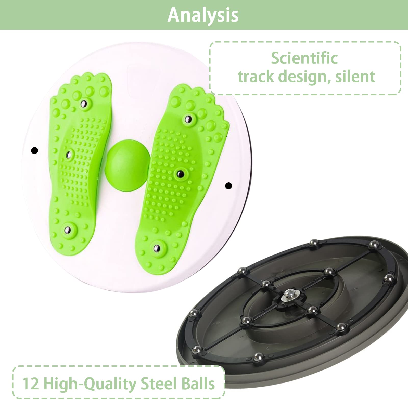 Twister Board for Waist Exercise - Adjustable Waist Twisting Disc for Core Workout, Ankle & Body Toning | Aerobic Twist Machine with Foot Massage - Perfect for Home Gym, Office Fitness & Physical Therapy