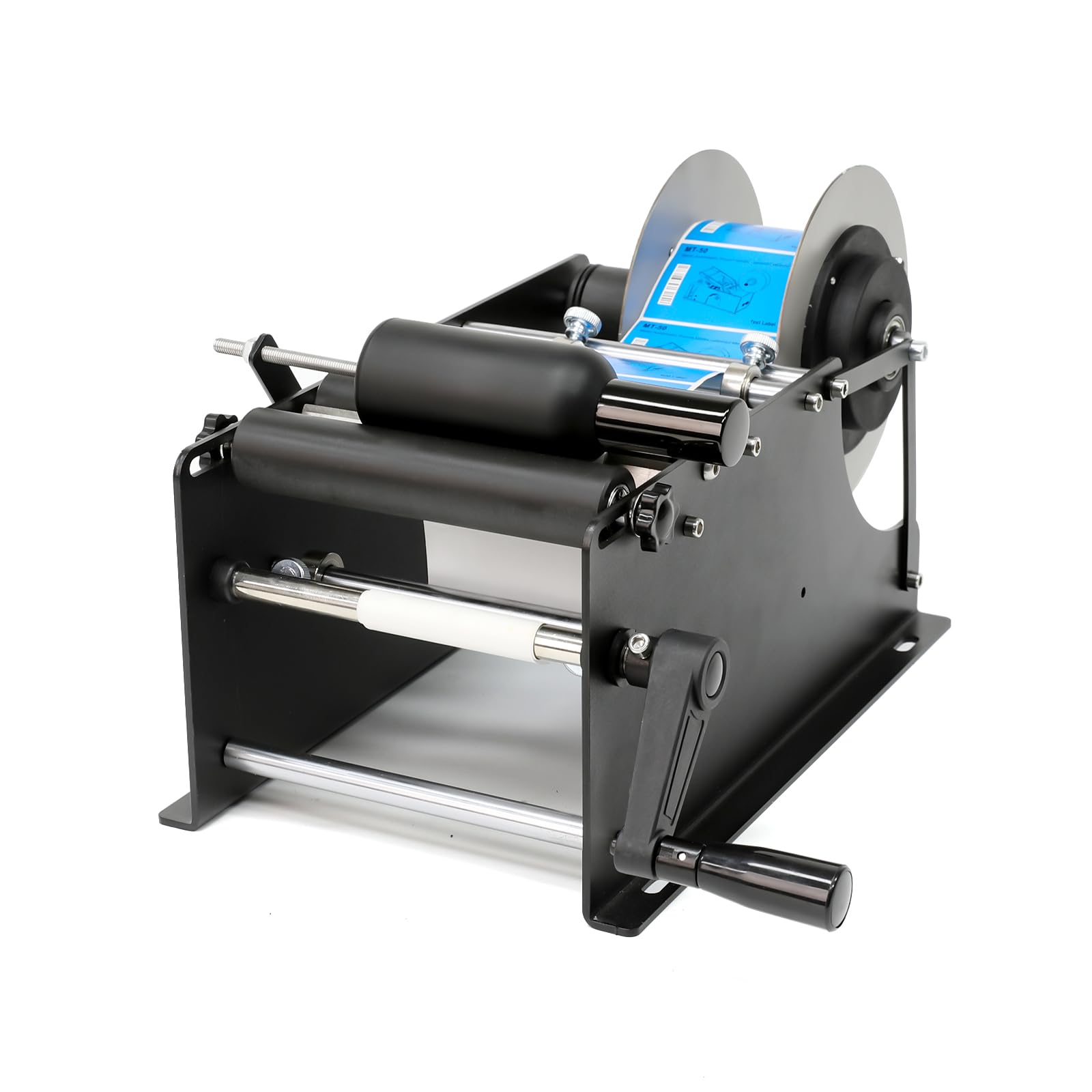 Manual Round Labeling Machine with Handle - Handheld Bottle Label Applicator for Glass & Metal Containers - Perfect for Home Brewing, Cosmetics & DIY Projects