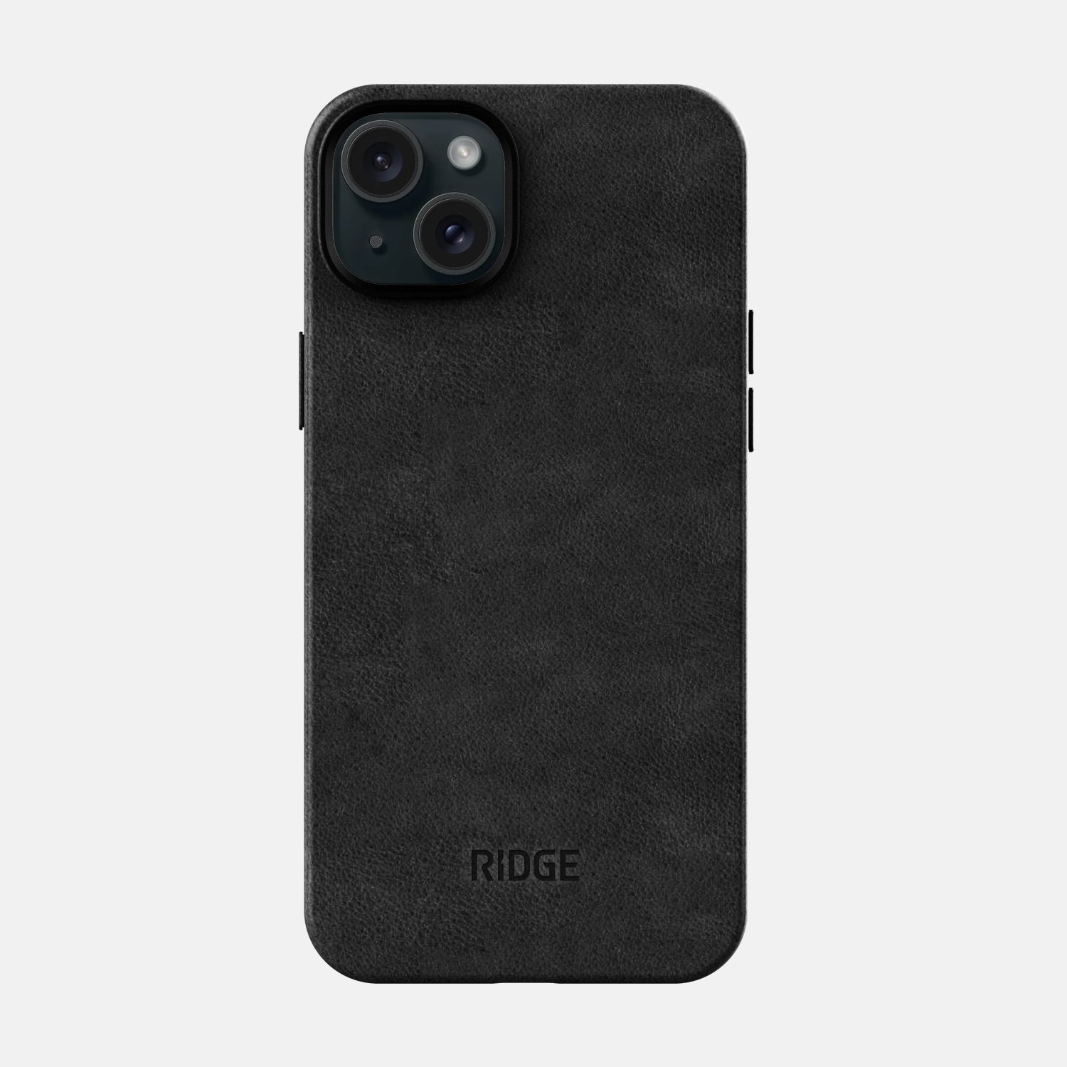 Premium Leather iPhone 15 Plus Case - Slim Protective Cover with Soft Touch Finish in Midnight Black - Perfect for Work, Travel & Everyday Use