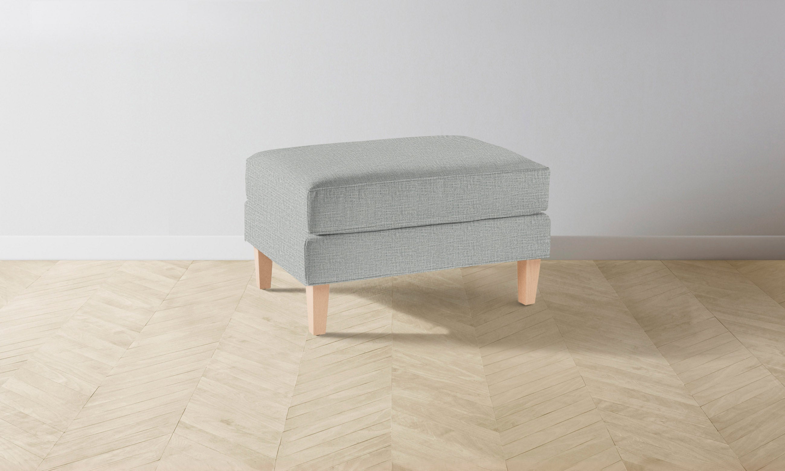 Premium Crosby Ottoman with Performance Woven Chenille Fabric - Water-Resistant & Durable - Perfect for Living Room, Bedroom or Home Office Comfort