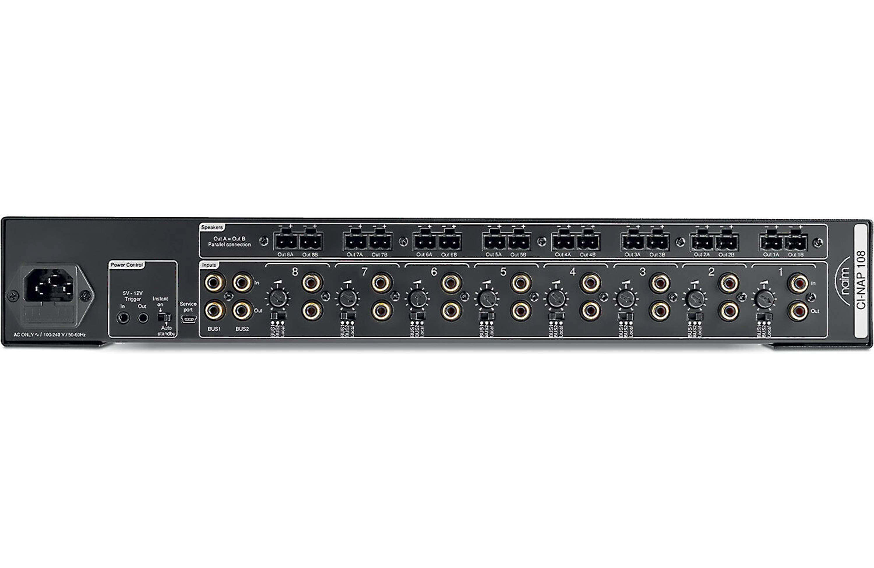 Naim Audio CI NAP 108 8-Channel Power Amplifier - Professional Rack Mountable Audio System for Home Theater & Studio Use