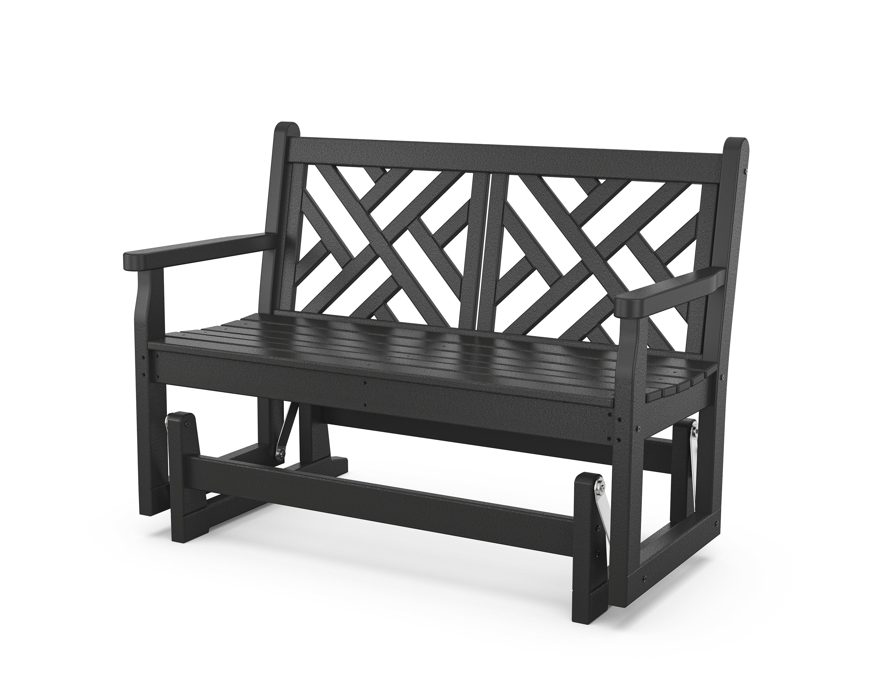 POLYWOOD Chippendale Glider - Classic Outdoor Rocking Chair with Weather-Resistant HDPE Material - Perfect for Patio, Garden, and Porch Relaxation