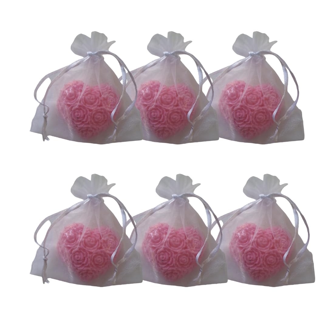 Luxury Glycerin Soap with Rose Essential Oil - 6 Pack for Baby Showers, Gender Reveals, Weddings, Quinceañeras, Birthdays & Celebrations | Perfect Party Favors & Thoughtful Gifts