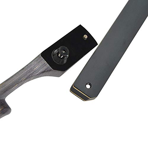 60 Inch Black Hunter Takedown Recurve Bow and Arrow Kit - 25-65 Lbs Wooden Traditional Longbow for Hunting, Target Practice & Outdoor Sports | Right/Left Hand Options | Perfect for Beginners & Archers