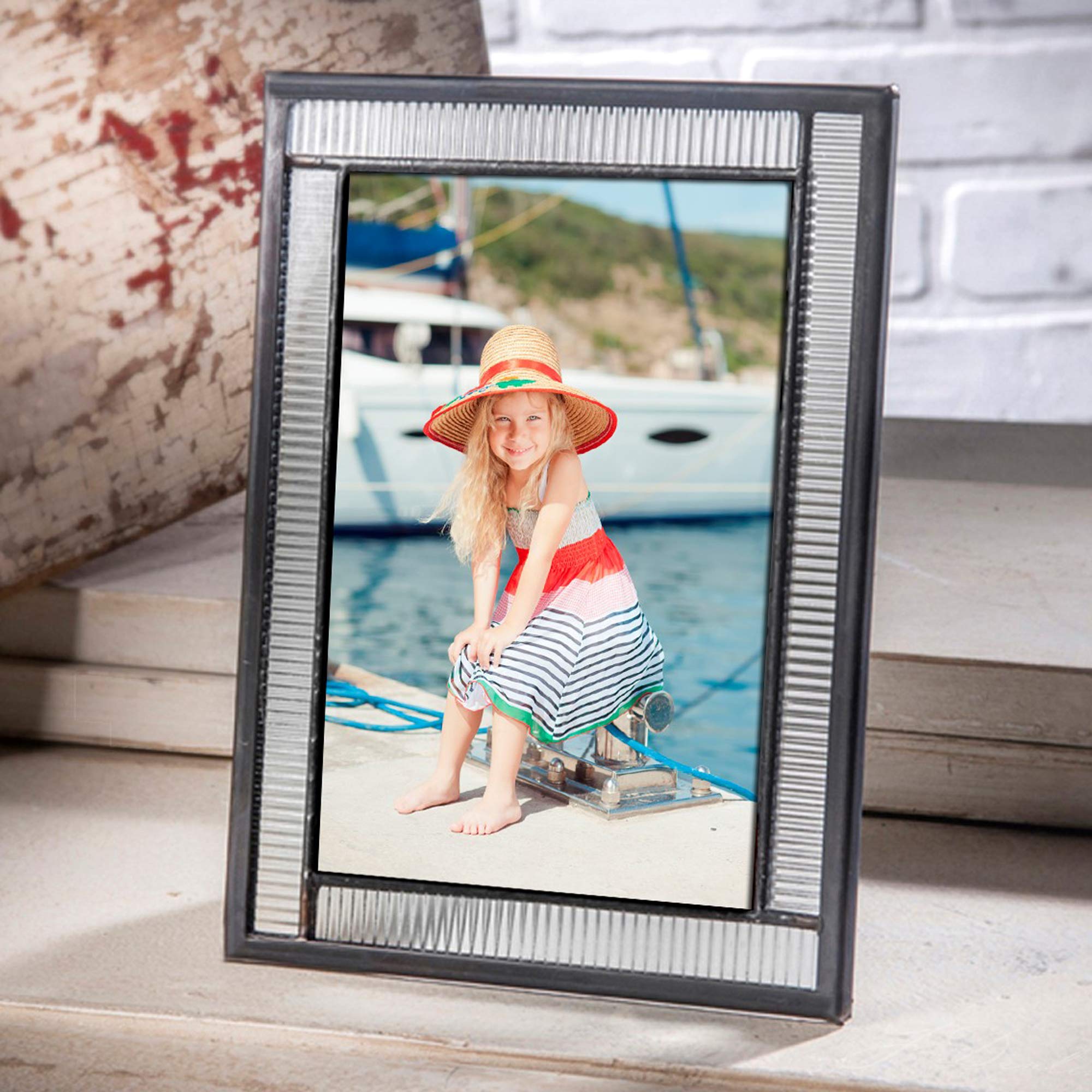 4x6 Clear Glass Photo Frame - Vertical/Horizontal for Home & Office Decor - Wedding, Graduation Gift