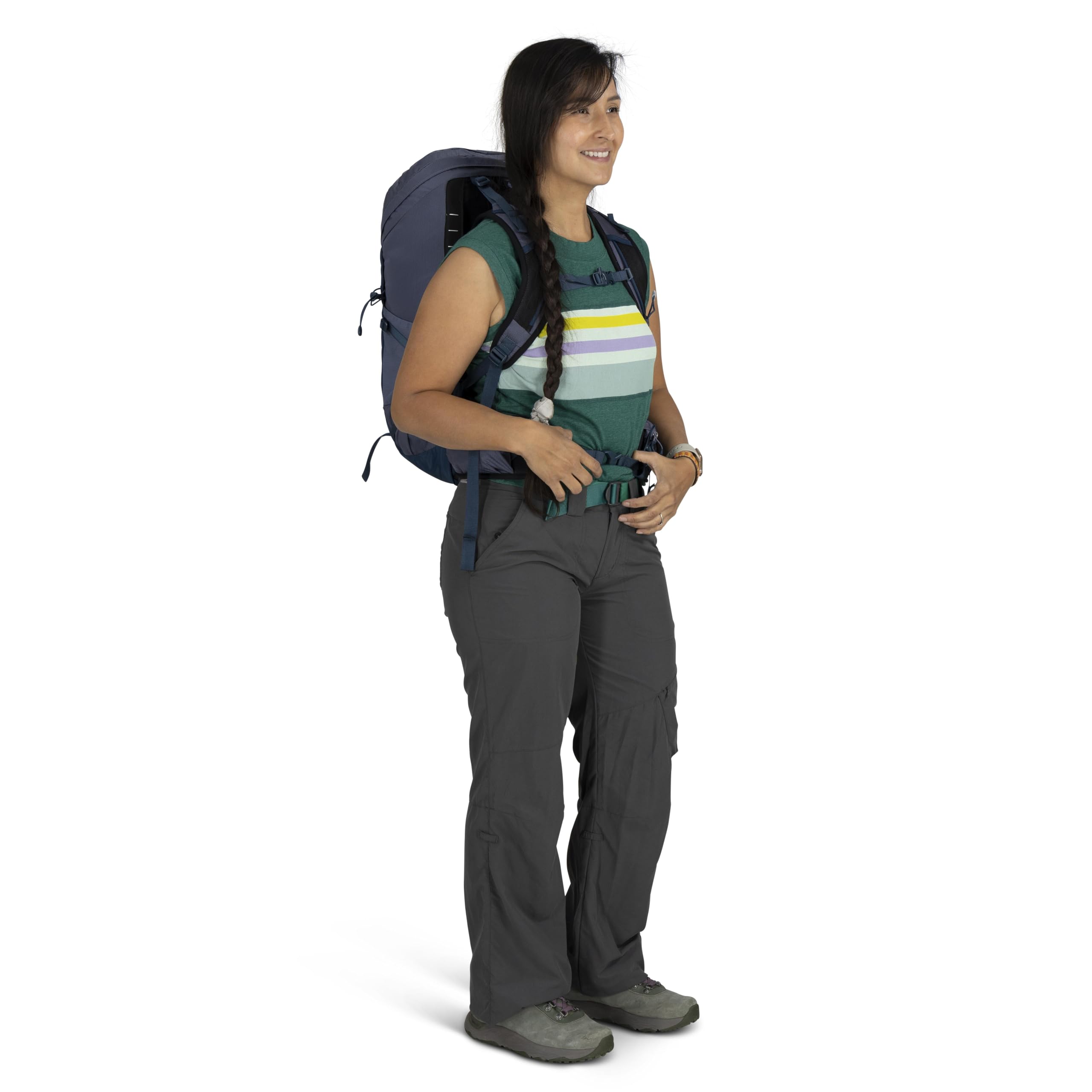 Osprey Tempest 26L Women's Lightweight Hiking Backpack with Hipbelt - Water-Resistant Daypack for Outdoor Adventures, Travel & Trekking - Anchor Blue/Atlas