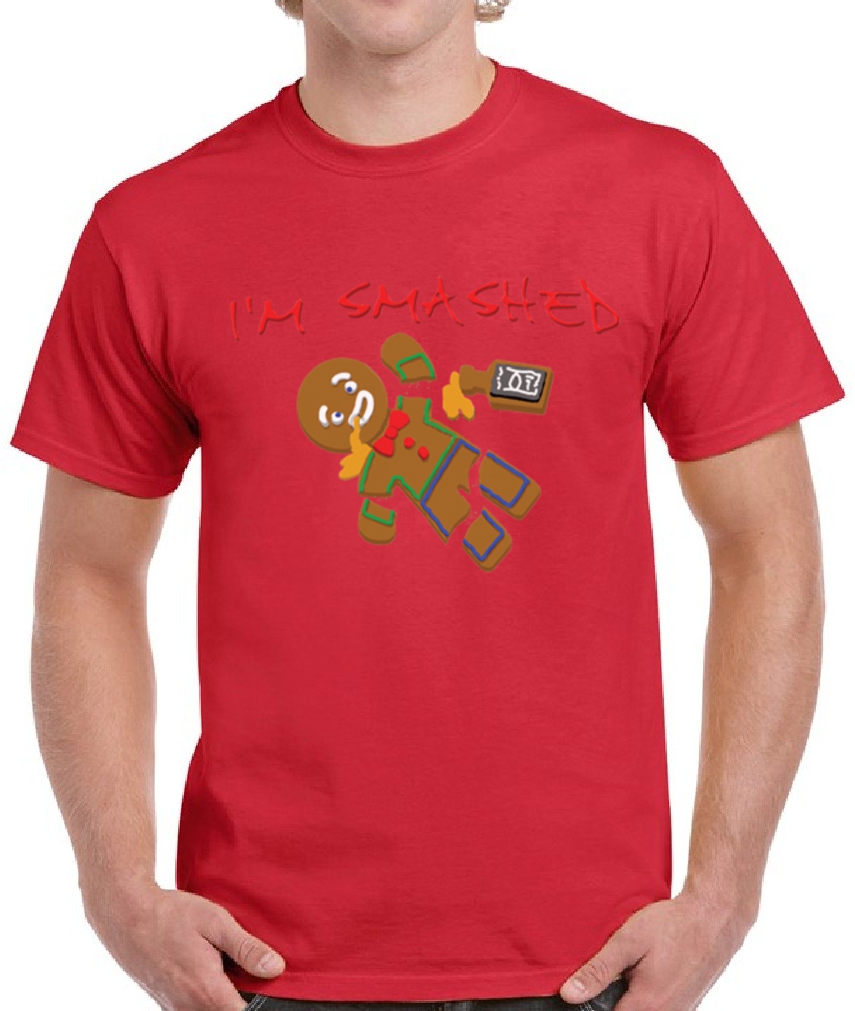 Funny Gingerbread Man Christmas T-Shirt for Men - Ugly Holiday Sweater Tee - Perfect for Xmas Parties & Festive Gatherings