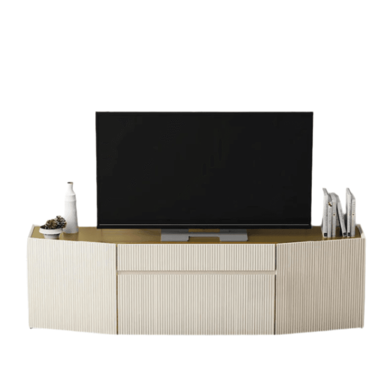 Modern Levon TV Stand with Storage - Stylish Entertainment Center for Living Room, Bedroom & Home Theater - 60 Inch Media Console with Shelves & Cabinets