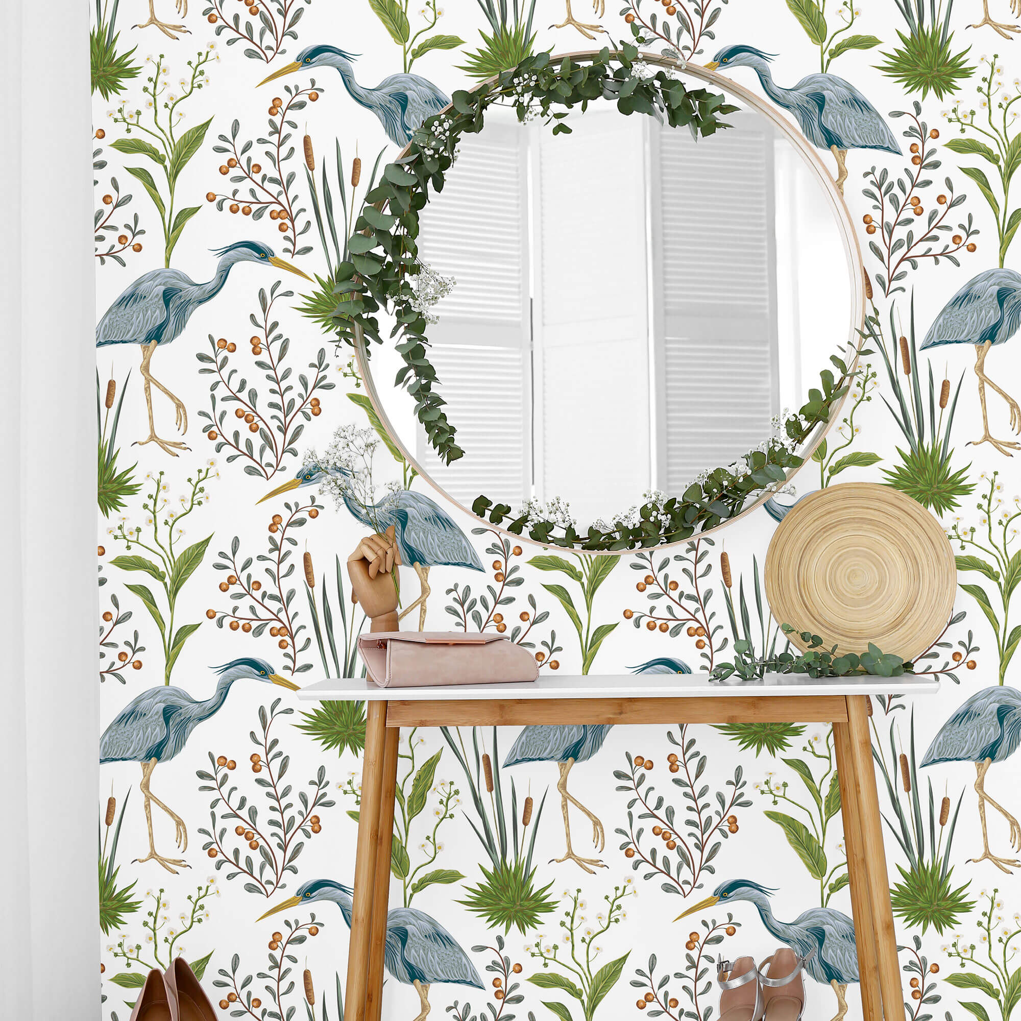 Blue Bird Animal Wallpaper 9623 - Nature Inspired Wall Decor for Living Room, Bedroom & Nursery | Peel and Stick Removable Wall Mural
