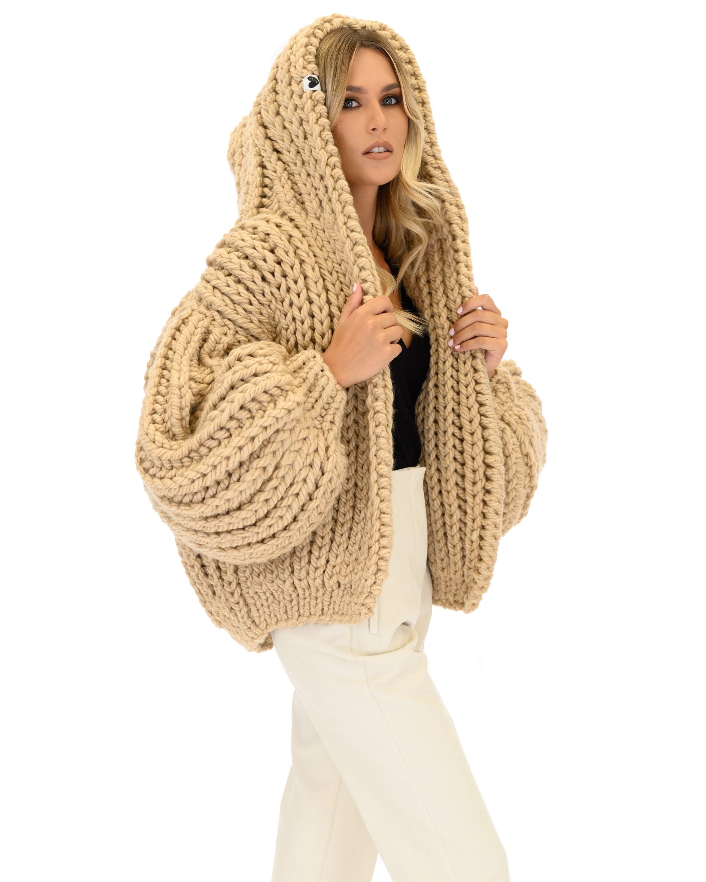 Stylish Hooded Chunky Cardigan for Women - Cozy Oversized Knit Sweater | Perfect for Fall, Winter & Casual Outfits