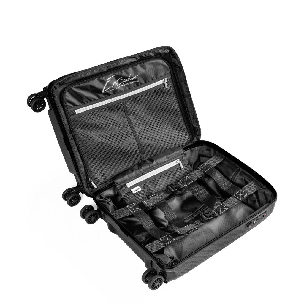 Epic GTO 5.0 20-Inch Carry On Lightweight Hardside Luggage - Frozen Black | TSA Approved Spinner Suitcase for Air Travel, Business Trips & Weekend Getaways
