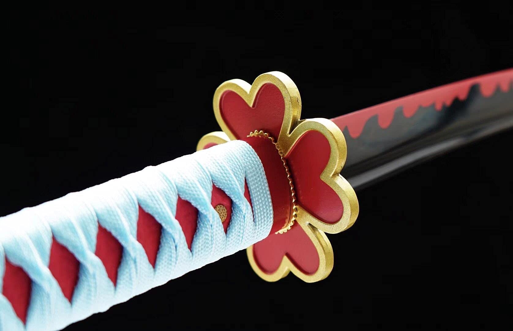 Authentic Japanese Anime HERO SWORD - Hand Forged 1045 Carbon Steel Samurai Katana - Full Tang Handmade Sharp Practical Demon Slayer Sword - Perfect for Cosplay, Martial Arts Training & Anime Collection