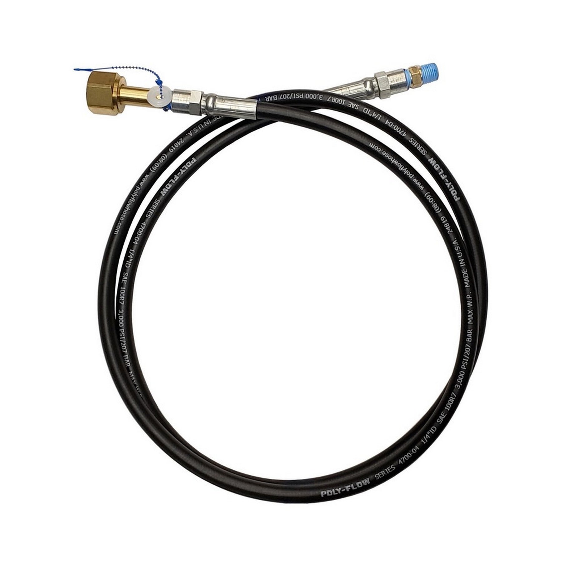 6FT Black High Pressure CO2 Hose with 1/4