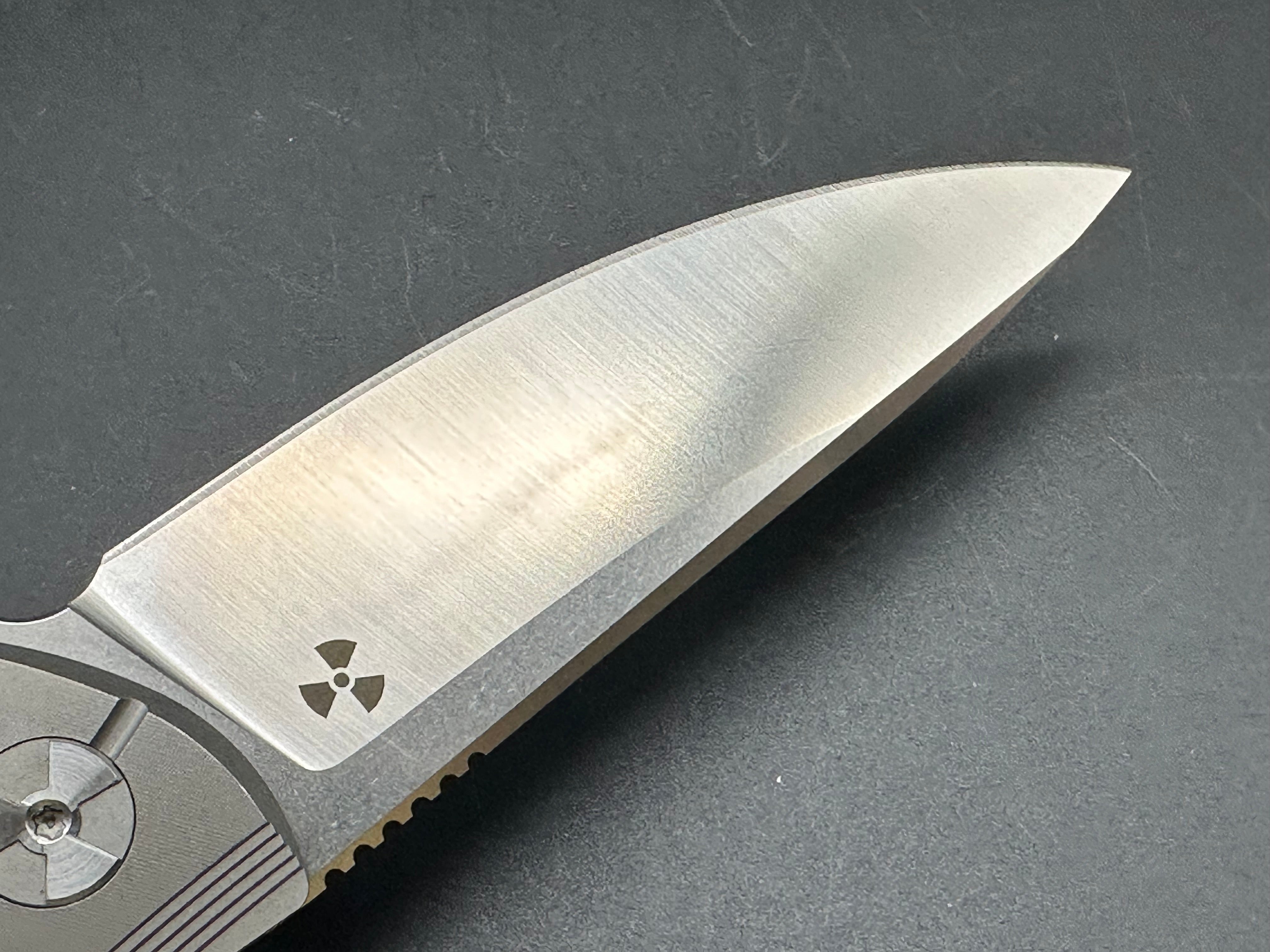 Defcon JK3215 Titanium Handle Folding Knife with D2 Steel Blade - EDC, Camping, Survival & Outdoor Activities