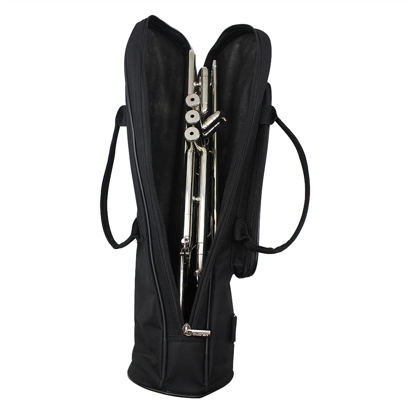 Professional Bb B Flat Brass Trumpet Set with Mouthpiece & Gloves - Premium Silver Finish for School Bands, Jazz Performances & Music Practice