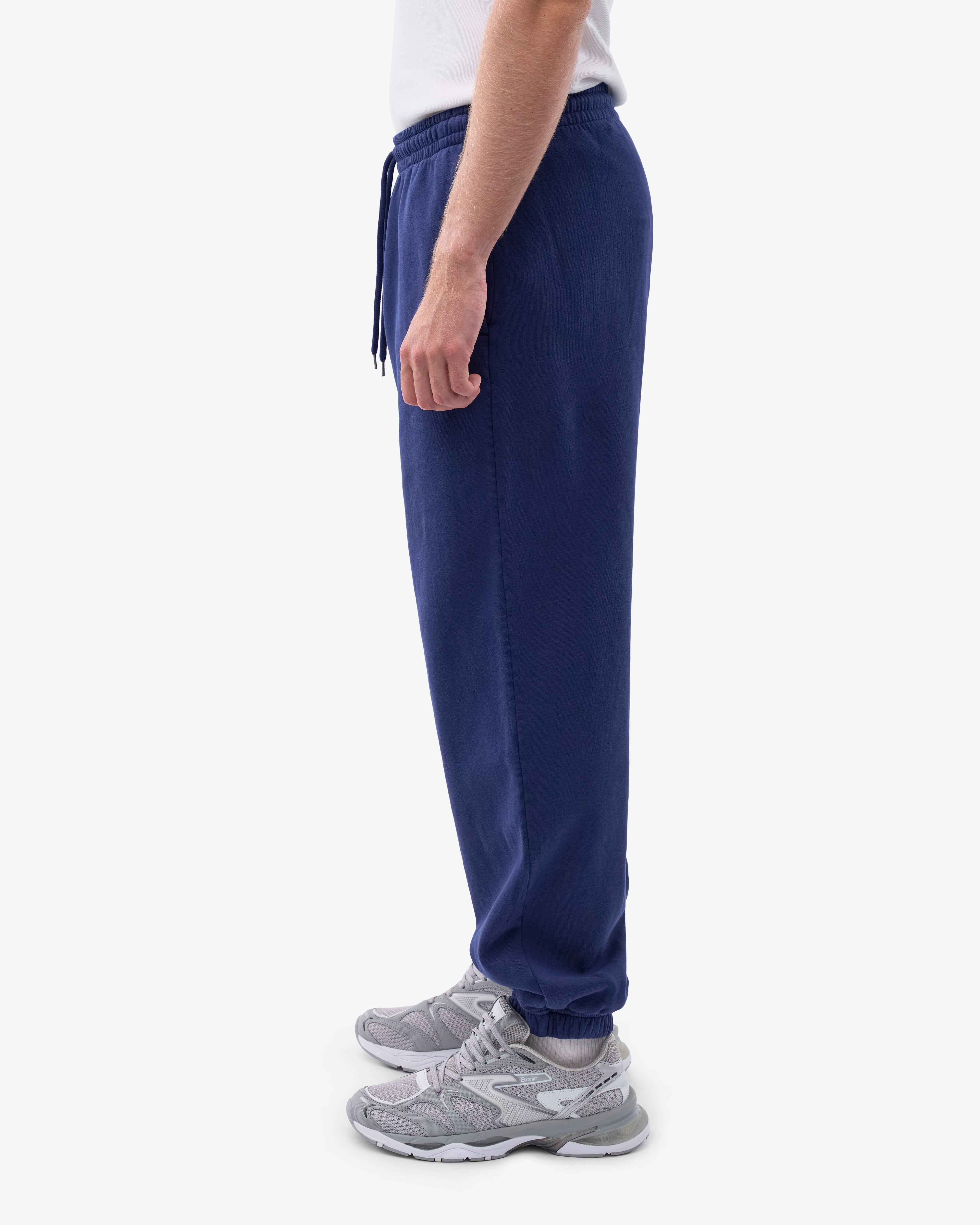 Organic Relaxed Sweatpants for Women - Soft Cotton Lounge Pants, Marine Blue - Perfect for Yoga, Home Wear & Casual Outfits